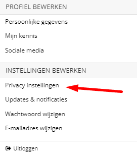 Privacy instellingen